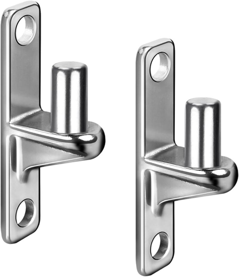 UCDOET 304 Wall Mount Gate Hinges, Stainless Steel Hinges Heavy Duty, Outdoor Chain Link Fence Gate Hinges Fence Post Link Wall Plate Hinge, with 5/8 Hinge Pin (Not Screws)-2pcs - Image 1