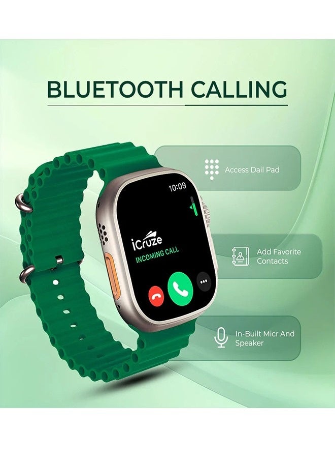 آي كروز ساعة برونتو ماكس+ الذكية بشاشة مقاس 2.01 بوصة، مكالمات بلوتوث، تتبع اللياقة البدنية، مساعد صوتي، مقاومة للماء بمعيار IP67، متوافقة مع أجهزة أندرويد وiOS - Image 2