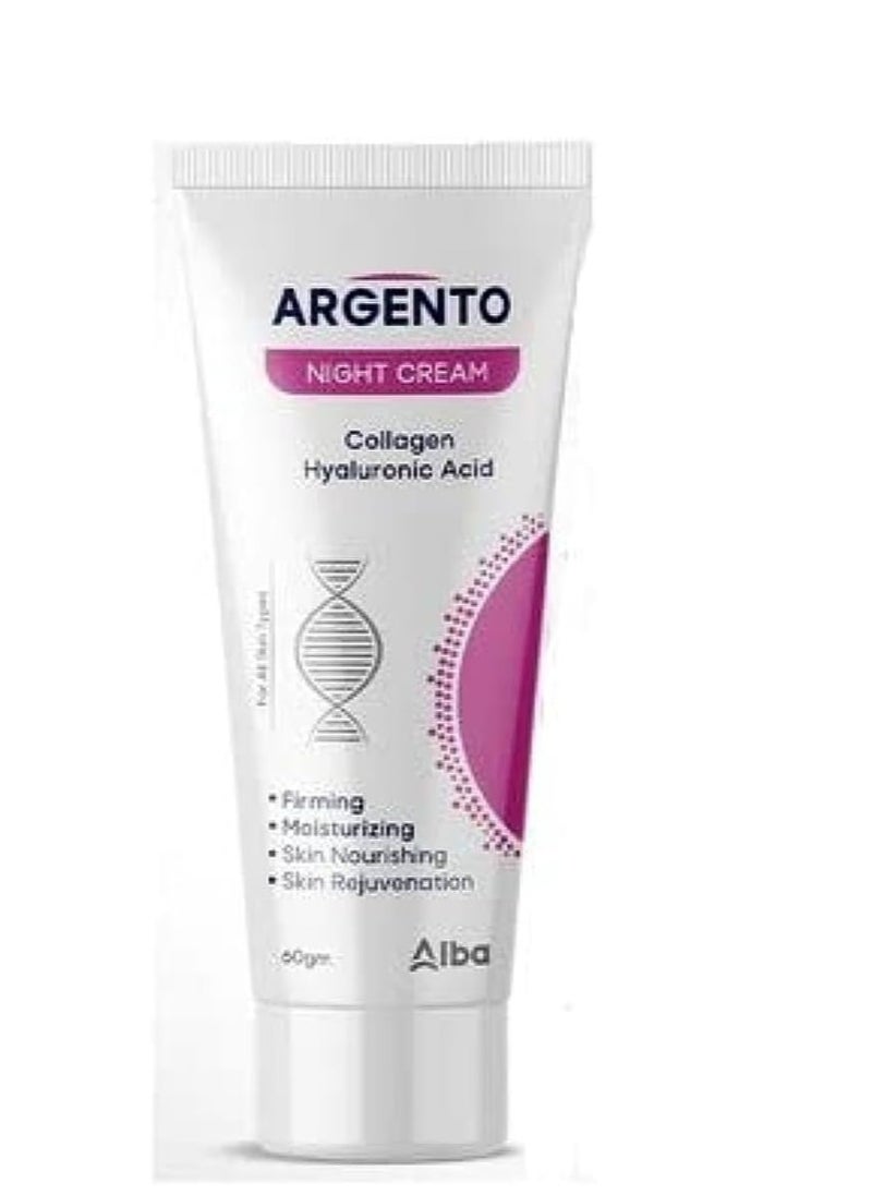 ARGENTO Argento night cream collagen & hyaluronic acid 60gm 