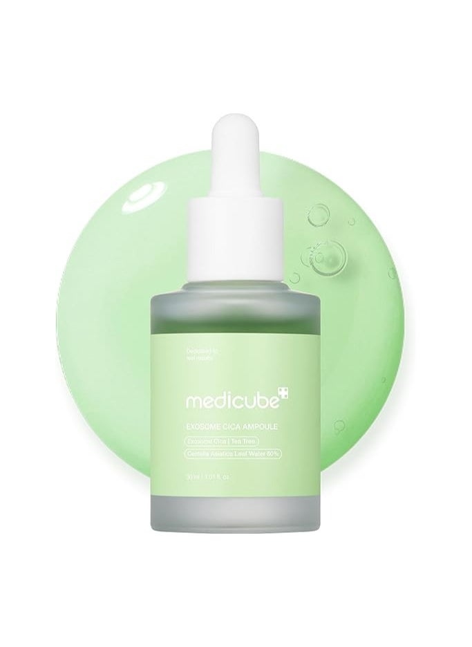 Medicube medicube Exosome Cica Tea Tree Ampoule for Sensitive Skin with Centella Asiatica help reduce redness and breakouts. Low-irritating, Moisturizing & Soothing Serum | Korean Skincare | 30ml  - Image 1