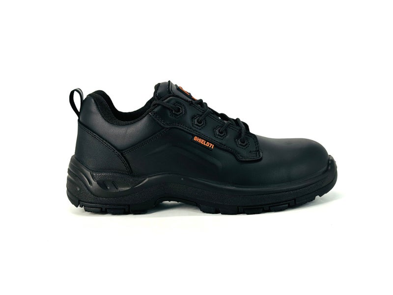 Shield Turbo Men’s Black Safety Shoes S3 | Low-Cut-Composite Toe, Slip-Resistant, Water Resistant, ESD Protection & Kevlar plate, Anti-Penetration Midsole - Image 1