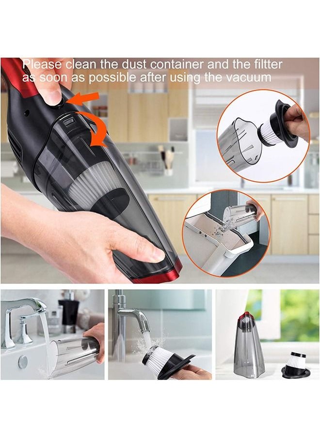 Arabest Handheld Vacuum Cleaner Cordless, Rechargeable (USB Charge), Powerful Suction Cleaner, Portable Hand Vacuum for Pet Hair Home and Car Cleaning, Wet & Dry  - Image 5