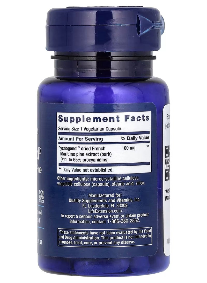 لايف إكستنشن، بيكنوغينول، مستخلص لحاء الصنوبر البحري الفرنسي، 100 ملغ، 60 كبسولة نباتية - Image 2