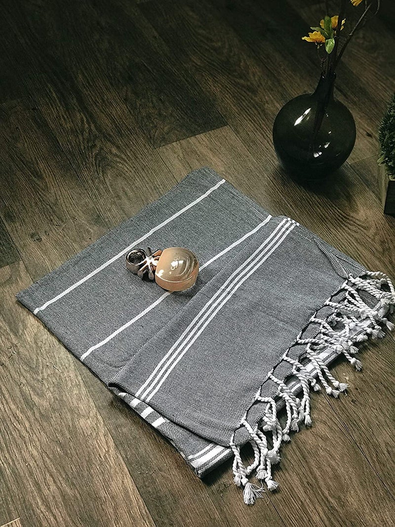 ROSSLYN Bath/Beach Towel Ultra Soft, Absorbent & Quick Dry Towel for Bath, Beach, Pool, Travel, Spa and Yoga 76x152 cm (Grey) (Grey) - Image 3