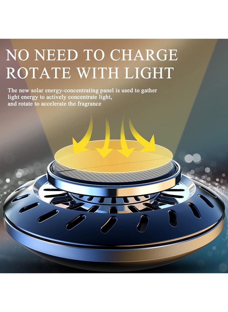 Solar Powered Car Air Freshener Rotating Essential Oil Diffuser Black - Image 5