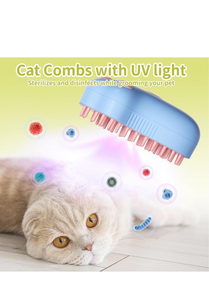 general Cat Steam Brush - 2024 New Cat Claw 3 in 1 Cat Brush with Steam, Cat Steam Brush for Massage, Self Cleaning Steam Cat Brush, Pet Hair Cleaning Brush Comb for Cats Dogs（Bule） - Image 3