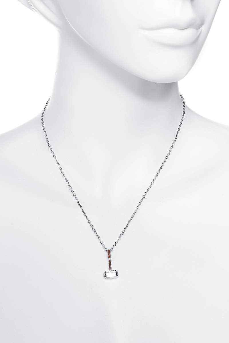 Marvel Comics Thor Hammer Unisex Adult Silver Plated Pendant Necklace. Official Licensed Jewelry, One Size.(THORHAMPNK01B) - Image 4