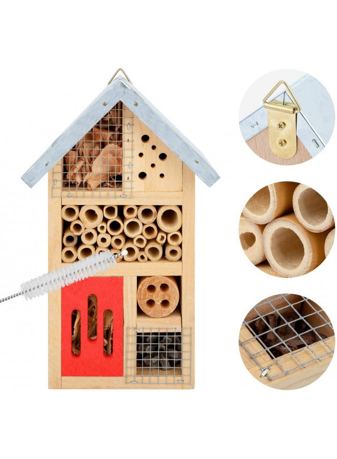 Niteangel Natural Wooden Insect Hotel, Garden Insect House for Ladybugs, lacewings, Butterfly, Bee, Bug