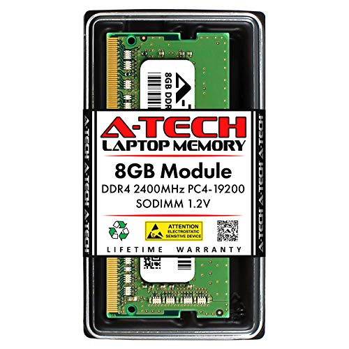A-Tech 8GB DDR4 2400 MHz SODIMM PC4-19200 (PC4-2400T) CL17 Non-ECC Laptop RAM Memory Module - Image 1