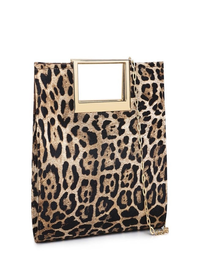 MUDUO Women Clutch Purse Fashion PU leather handbag/shoulder bag women's eveing bag Christmas gift., Leopard Print - Image 1
