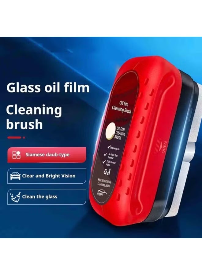 Generic Automotive Oil Film Cleaning Brush, All in One Wipe on Oil Film Remover, Glass Cleaning Board Strong Decontamination, Multifunctional Cleaning Brush for Windshield (3pcs) - Image 2