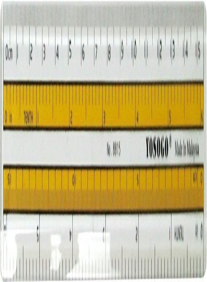 Yosogo 6 Inch Transparent Plastic Rulers Pack of 12 Premium Quality in Yellow, Green, Red and Blue - Image 2