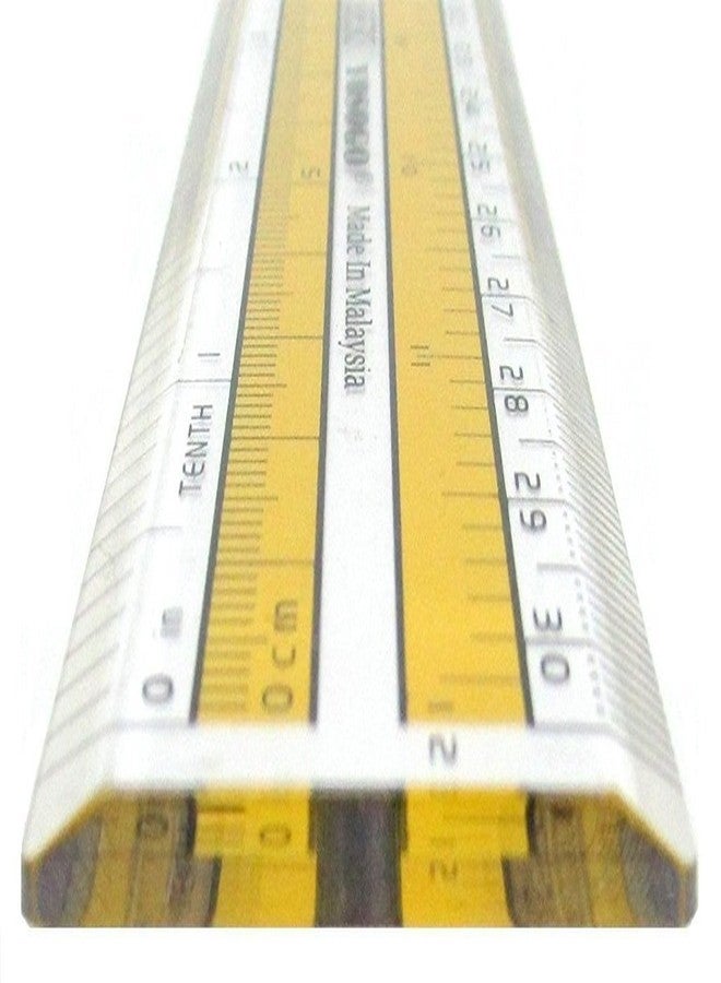 Yosogo 6 Inch Transparent Plastic Rulers Pack of 12 Premium Quality in Yellow, Green, Red and Blue - Image 3