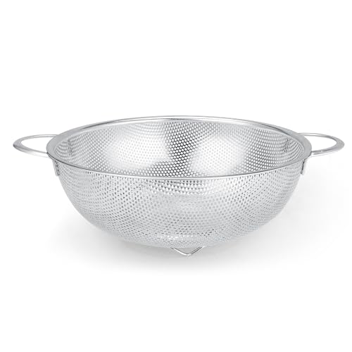 Gulex Colander Stainless Steel 3Quart Metal Strainer with Base Strainer for Kitchen Food Dishwasher Safe - Image 1