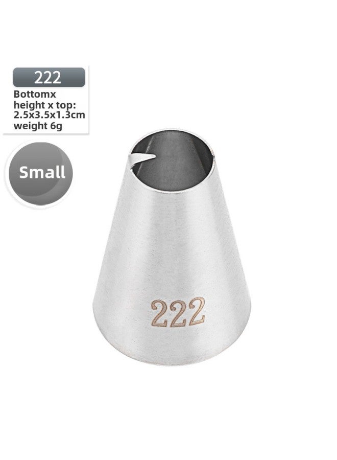 304 Seamless Pastry Nozzle 25/30/35MM Caliber Stainless Steel Cake Tool Baking Kitchen DIY Supplies-Specifications:222 (medium) - Image 1