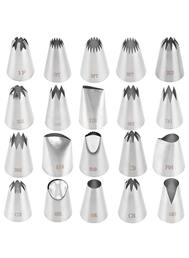 304 Seamless Pastry Nozzle 25/30/35MM Caliber Stainless Steel Cake Tool Baking Kitchen DIY Supplies-Specifications:222 (medium) - Image 3