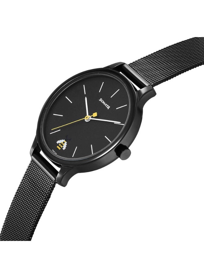 Sonata 87050NM03 Women’s Watch – Black Dial, Silver Stainless Steel Strap, Quartz Movement, 30 m Water Resistance - Image 3