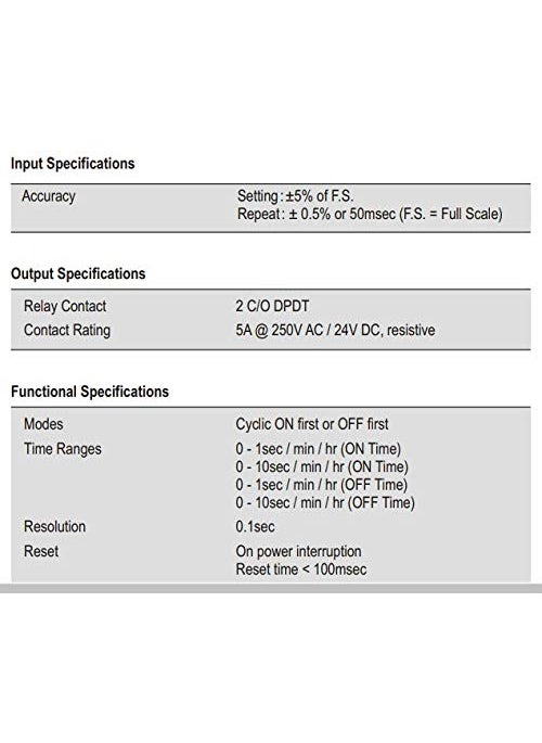 Selec Selec Make Cyclic Timer with Unequal ON OFF Time 6 Time Ranges 800XC Pack of 1  - Image 5