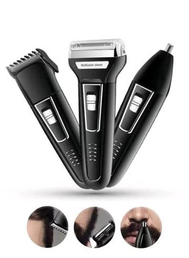 YOKO 3-In-1 Rechargable Trimmer Black/White 15cm - Image 1