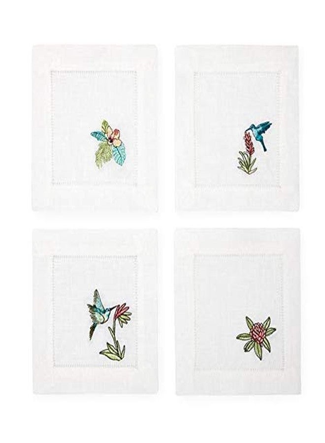 Sferra Embroidered Cocktail Napkins Tropicale Set of Four - Image 1