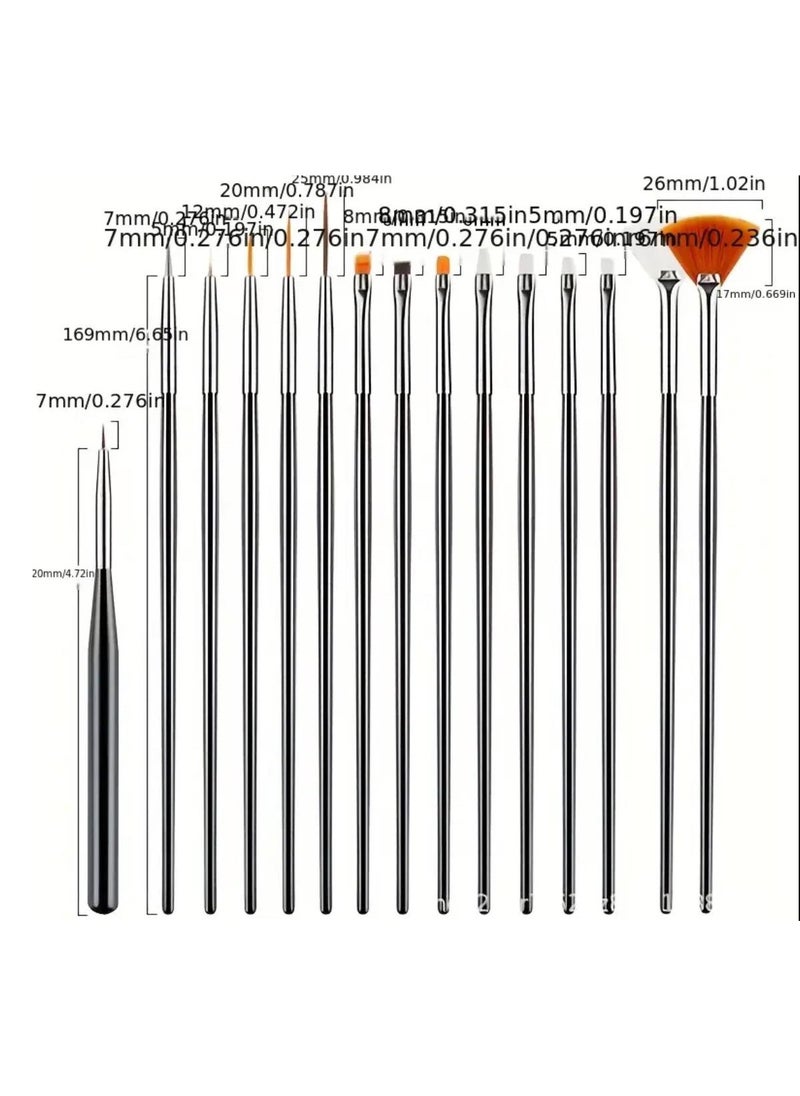 Generic - 15-piece watercolor brush set - Image 1