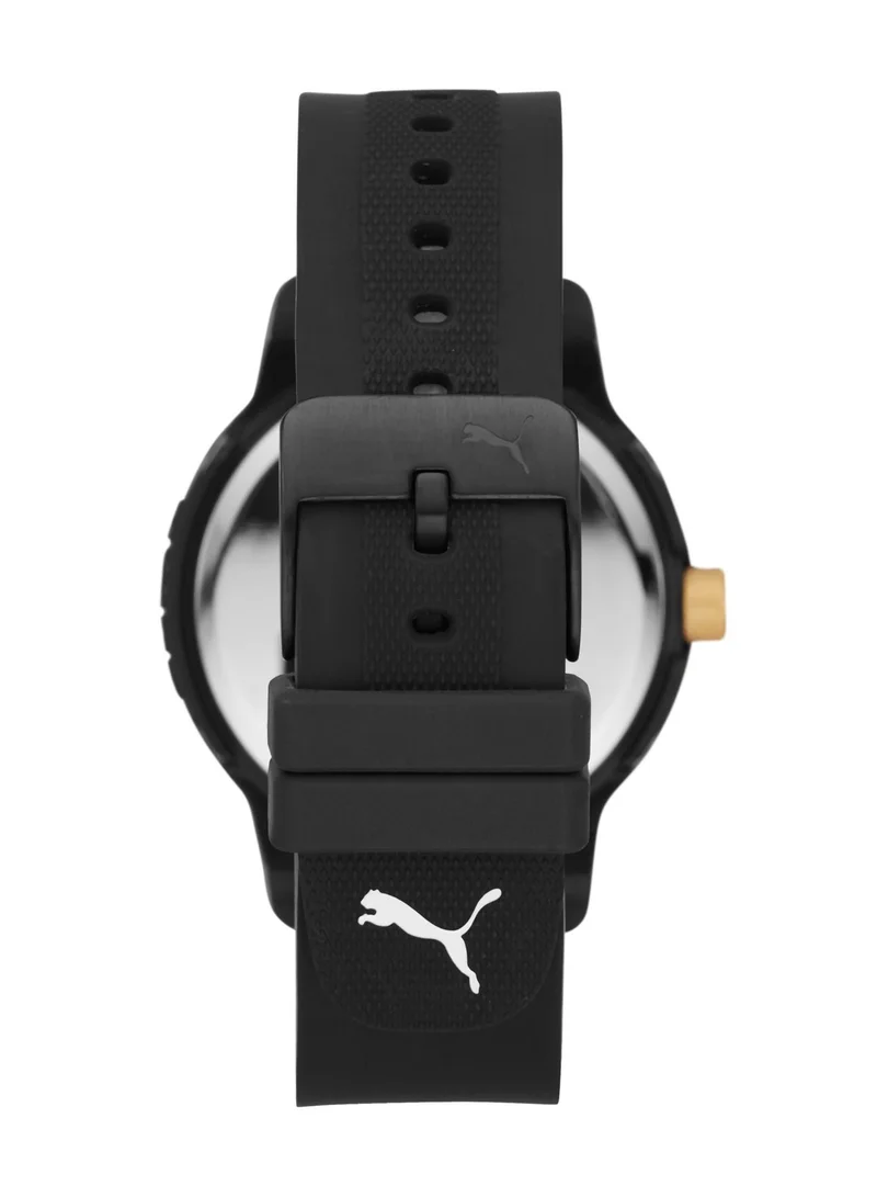 PUMA Reset V1 Analog Quartz Watch for Men With Black Silicone Band- 3 ATM - PU P5033