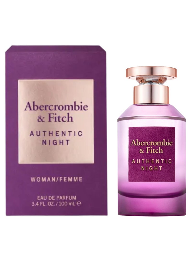 Abercrombie & Fitch Authentic Night Eau de Parfum for Women 100ml - Image 2