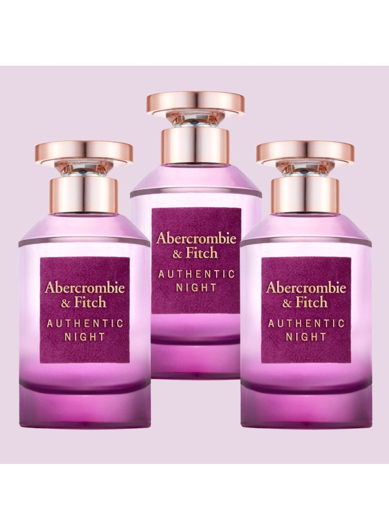 Abercrombie & Fitch Authentic Night Eau de Parfum for Women 100ml - Image 4