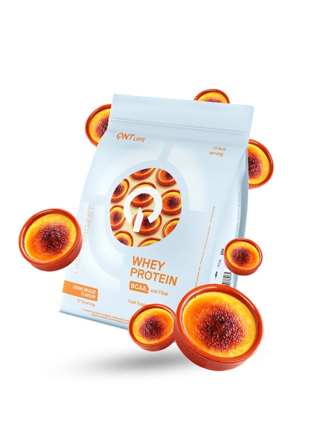 QNT Light Digest Whey Protein | 500g | Creme Brulee Flavour, 78% Protein, Low Sugar, High Fiber - Image 1