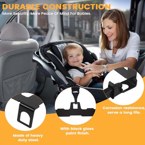 KANGIKX Car Seat Latch Anchor Kit - Converts Older Cars to Universal ISOFIX Compatibility, Child Safety Car Seat Adapter Tether Bracket Mount for Vehicles Heavy-Duty Steel Easy Install (Check Size Before Buy) - Image 4