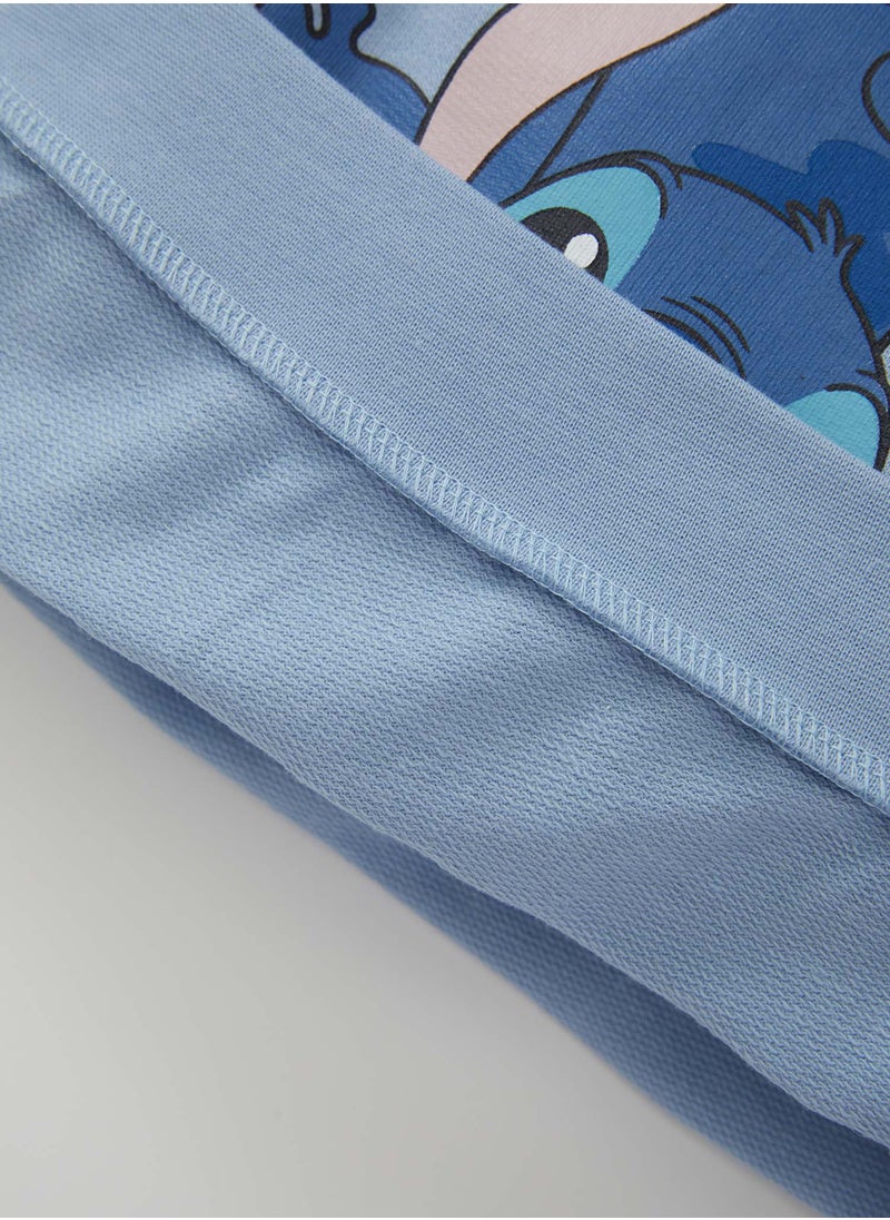 DeFacto - Disney Lilo & Stitch Sweatshirt With Elastic Waist Printed Flared Pants 2-Piece Set - Image 1