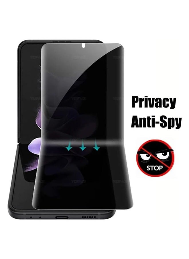 2 Pack Privacy Screen Protector for Motorola Razr 50 Ultra 5G (1 Pcs Front + 1 Outer), Anti-Spy Anti-Scratch Anti-Dust Tempered Glass Film Easy Installation