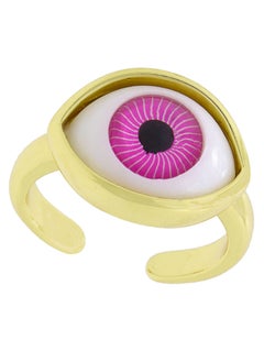 Salama Pink Large Evil Eye Ring