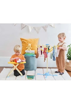 CASDON Wash Day Set: Toy Ironing Board And Washing Line With Pretend Steam Iron And Laundry Basket, For Children Aged 3+  - Image 3