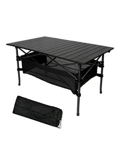 YQbest Lightweight Titanium Steel Portable Folding Roll Up Grill Camp Table with Carrying Bag for Beach Camping Picnic Fishing BBQ 120 * 55 * 62CM  - Image 2