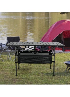 YQbest Lightweight Titanium Steel Portable Folding Roll Up Grill Camp Table with Carrying Bag for Beach Camping Picnic Fishing BBQ 120 * 55 * 62CM  - Image 3