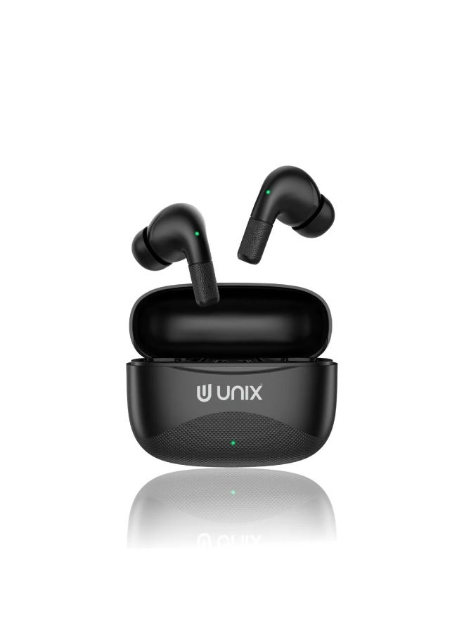 يونيكس Unix Airbuds Z3 Brizo - وقت تشغيل 48 ساعة، ENC، High Bass BT 5.4 سماعات أذن لاسلكية حقيقية مع حافظة سيليكون مجانية - Image 1