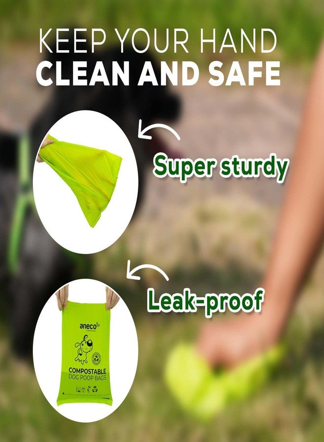 ANECO 100% Certified Home Compostable Dog Poop Bags (135 Count/9 Rolls), Large Poop Bags for Dogs & Cats, Extra Strong & Leak-proof Pet Waste Bags, California - Image 4