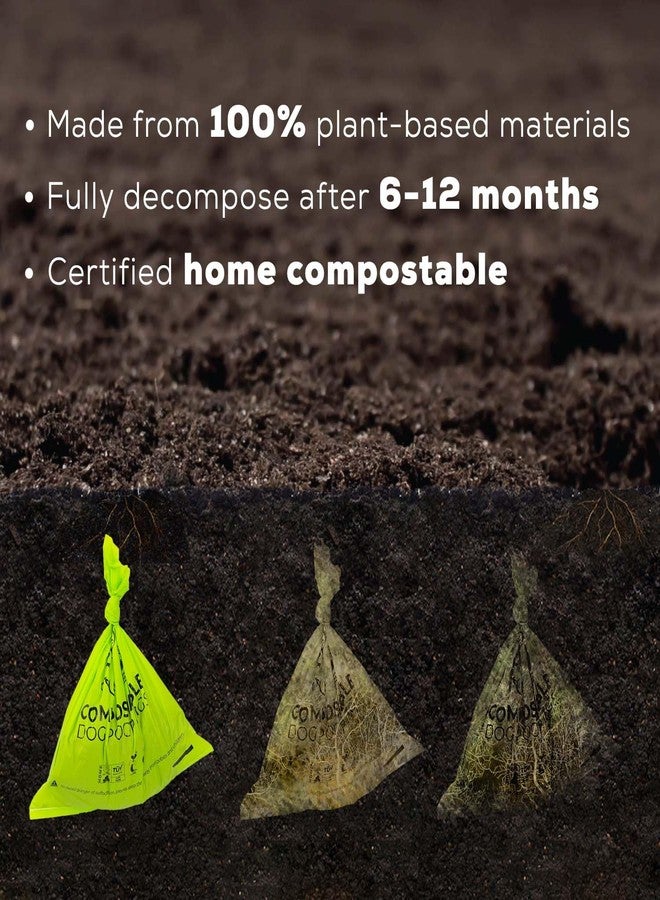 ANECO 100% Certified Home Compostable Dog Poop Bags (135 Count/9 Rolls), Large Poop Bags for Dogs & Cats, Extra Strong & Leak-proof Pet Waste Bags, California - Image 3