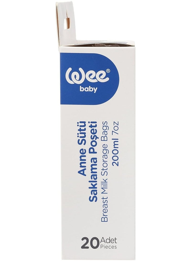 Wee baby - Wee Baby Breast Milk Storage Bags 20 bags 200ml - Image 1