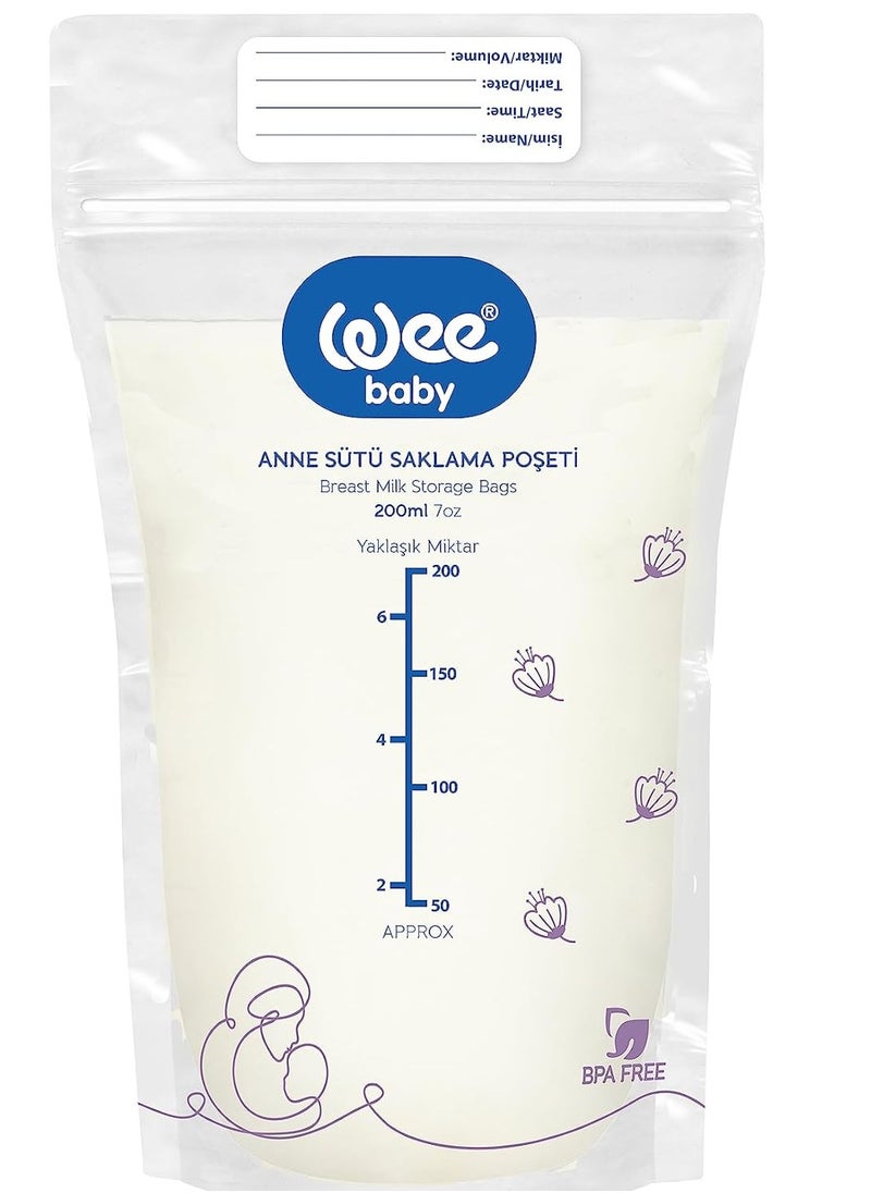 Wee baby - Wee Baby Breast Milk Storage Bags 20 bags 200ml - Image 1