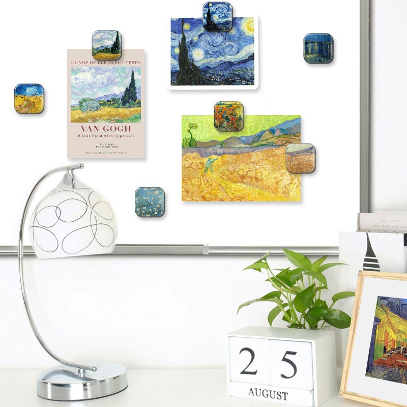 MORCART 16PCS Van Gogh Magnets for Fridge, Cute Locker Magnets Decorative for Refrigerator Whiteboard Cabinet Office Kitchen Blackboard Art for Adult - Image 5