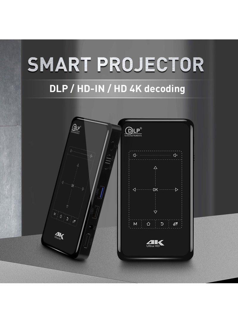 DLP - 4K HD Mini Projector Android WIFI Wireless 2GB RAM+32GB ROM - Image 1