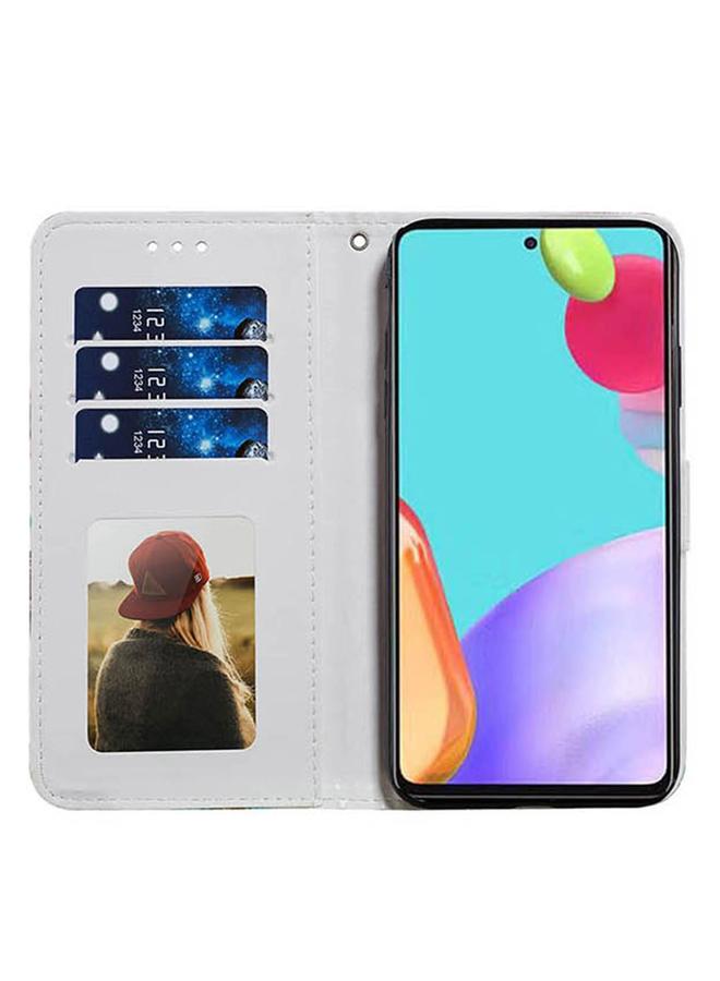 اس-توب جراب هاتف OPPO A58 4G بنمط مرسوم أفقيًا من الجلد - Image 4