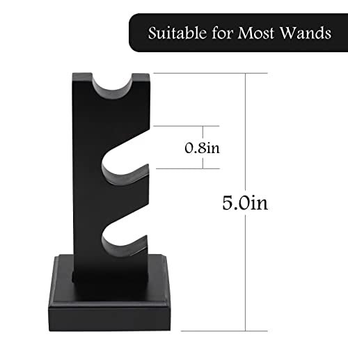 ChampWe Wizard Wand Display Stand Wooden Magic Wands Holder 3 Tiered for Collection Black - Image 5