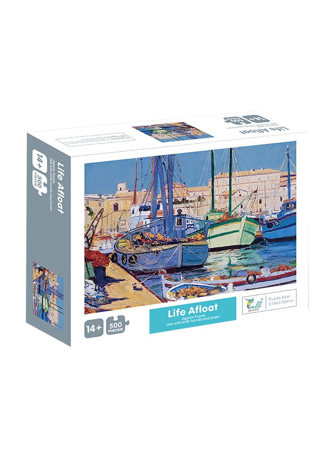 500-Piece Life Afloat Jigsaw Puzzle Stress Relief Early Education Development Toy Set - Image 1