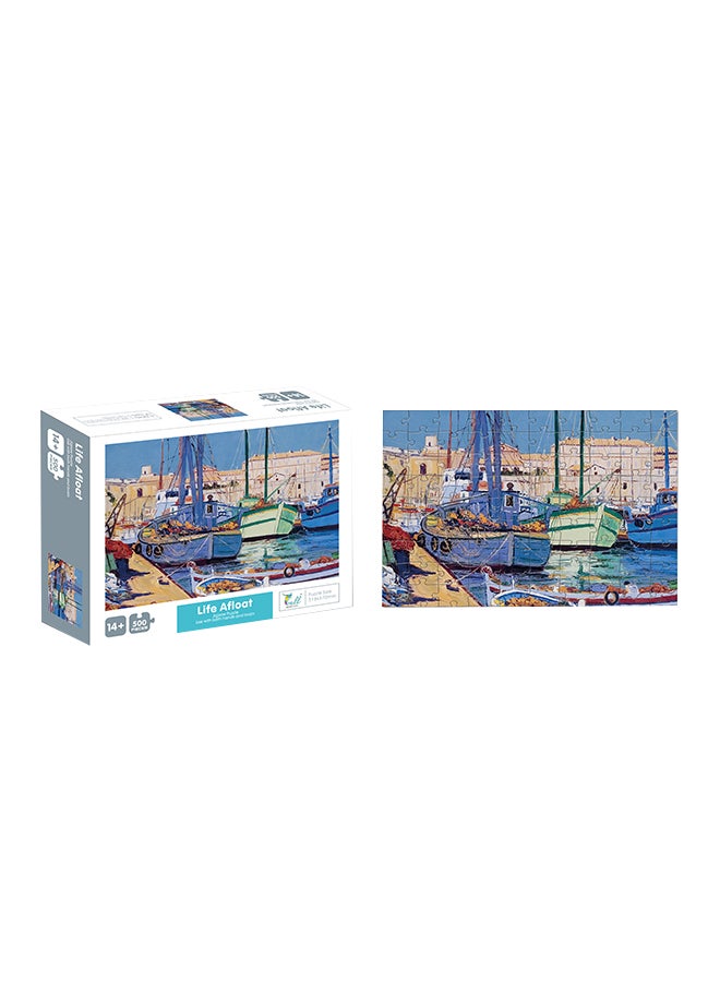 500-Piece Life Afloat Jigsaw Puzzle Stress Relief Early Education Development Toy Set - Image 3