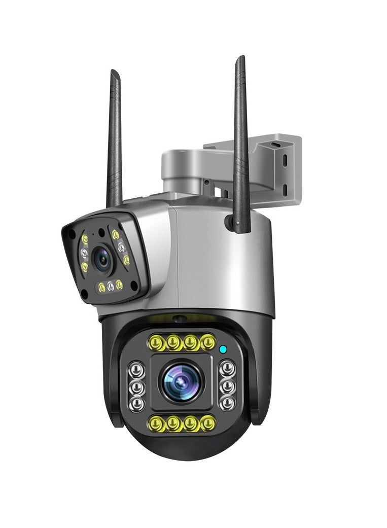 AirYoung WiFi Smart Dual Camera with Dual Screen Auto Tracking Color Night Vision Outdoor 4MP Security IP CCTV Surveillance IPC360 - Image 1