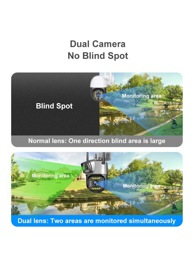 AirYoung WiFi Smart Dual Camera with Dual Screen Auto Tracking Color Night Vision Outdoor 4MP Security IP CCTV Surveillance IPC360 - Image 3