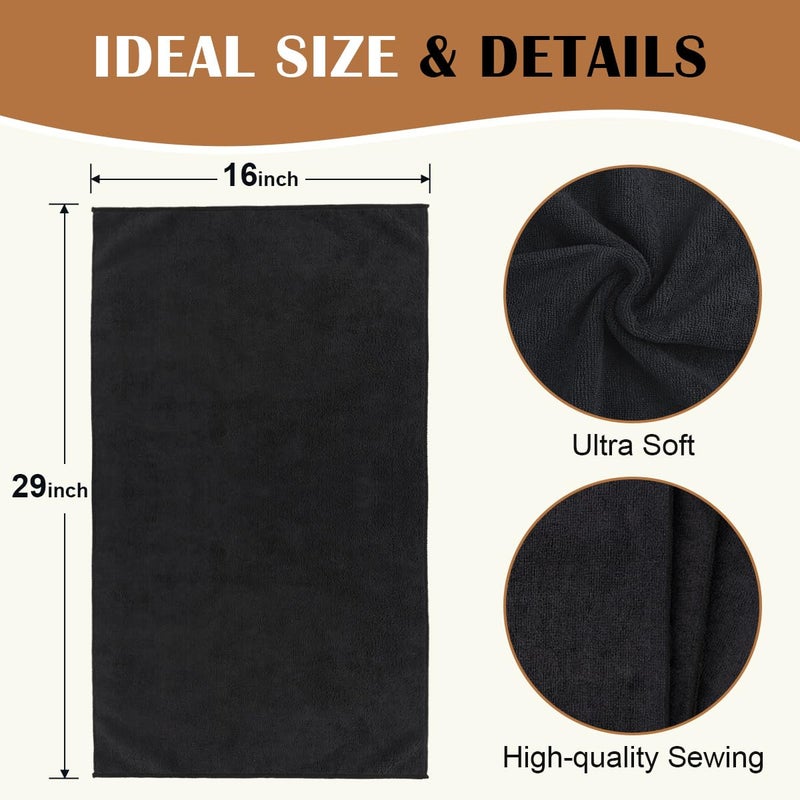 Orighty Salon Towels 24 Pack, Microfiber Hair Salon Towel 16 x 29 Inch, Super Soft and Absorbent Black Towels for Salon, Hand, Gym, Bath, Spa and Home Hair Care, Not Bleach Proof - Image 4